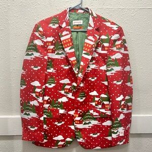 Opposuits Men's Christmas Holiday Print Suit Jacket M
